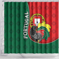 Portugal Shower Curtain Rooster With Coat Of Arms - Wonder Print Shop