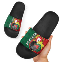 Portugal Slide Sandals Rooster With Coat Of Arms - Wonder Print Shop