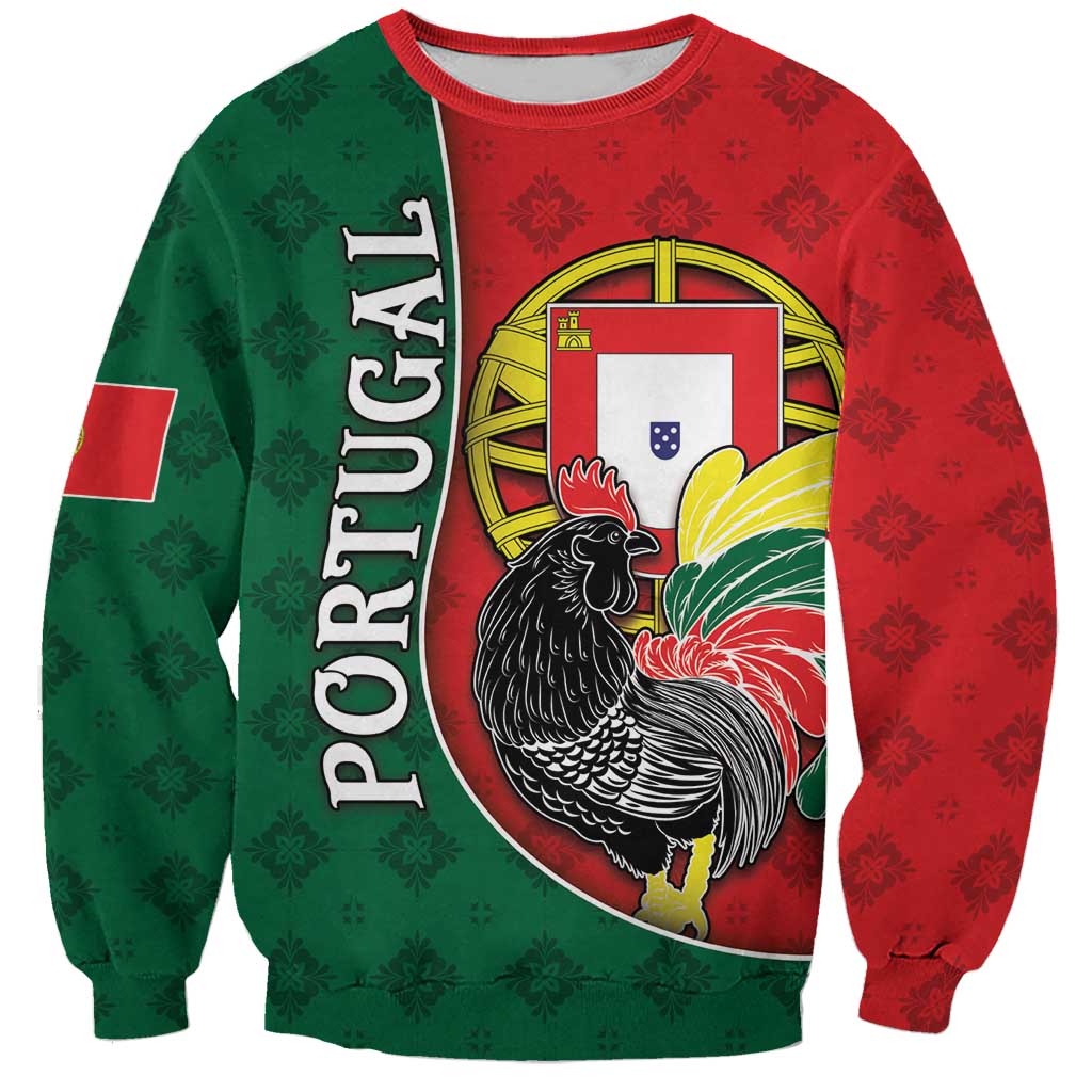 Personalized Portugal Sweatshirt Rooster With Coat Of Arms - Wonder Print Shop