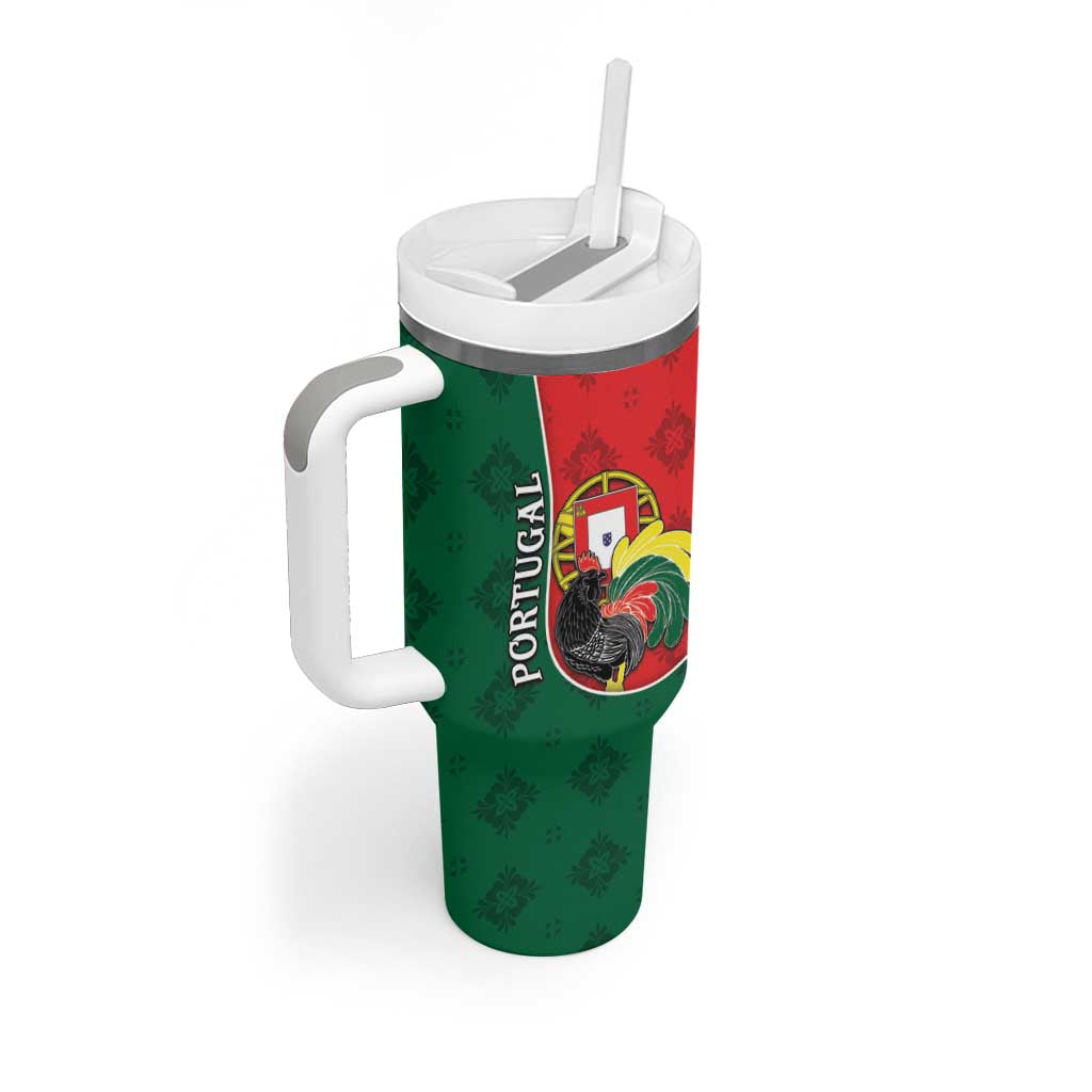 Personalized Portugal Tumbler With Handle Rooster With Coat Of Arms - Wonder Print Shop