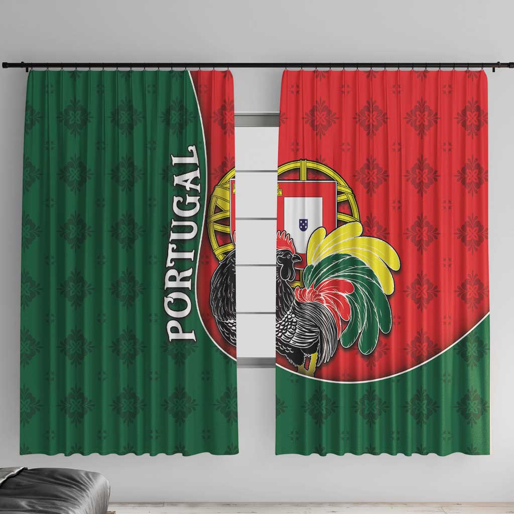 Portugal Window Curtain Rooster With Coat Of Arms - Wonder Print Shop
