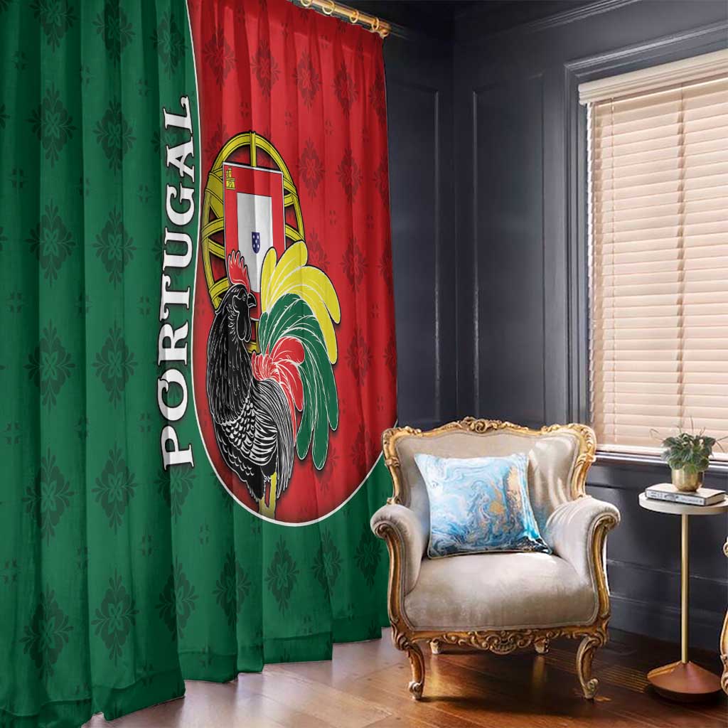 Portugal Window Curtain Rooster With Coat Of Arms - Wonder Print Shop