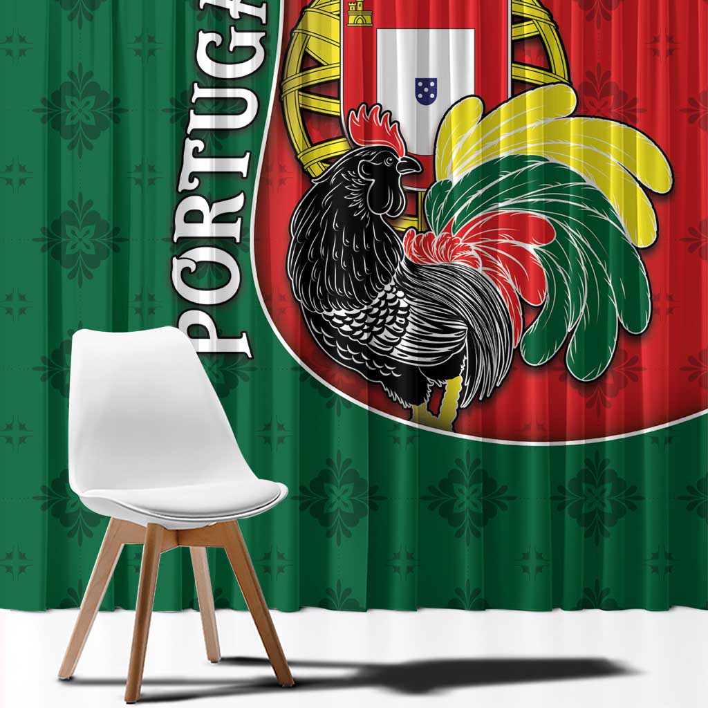 Portugal Window Curtain Rooster With Coat Of Arms - Wonder Print Shop