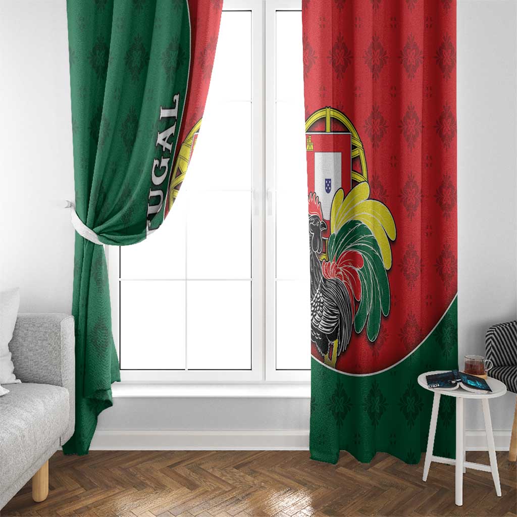 Portugal Window Curtain Rooster With Coat Of Arms - Wonder Print Shop