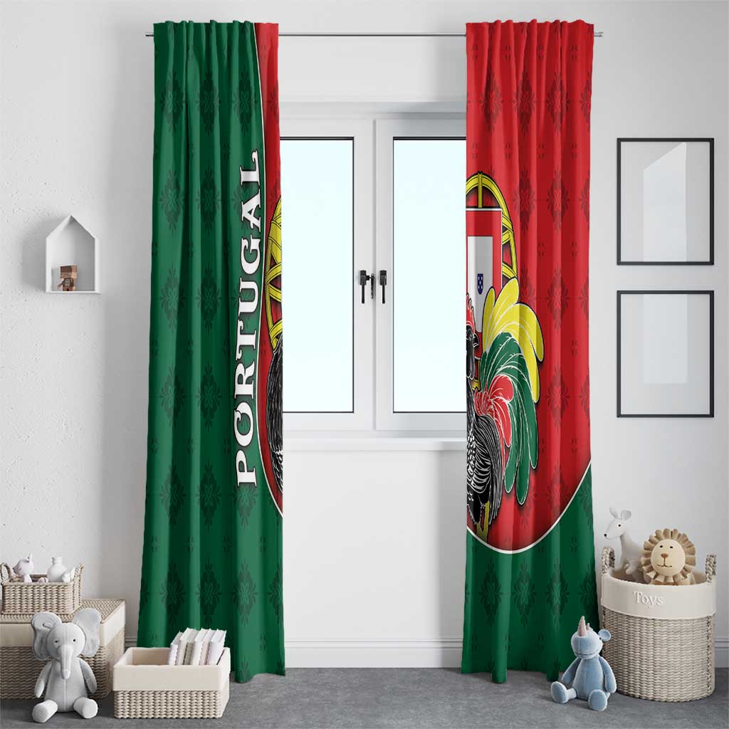 Portugal Window Curtain Rooster With Coat Of Arms - Wonder Print Shop