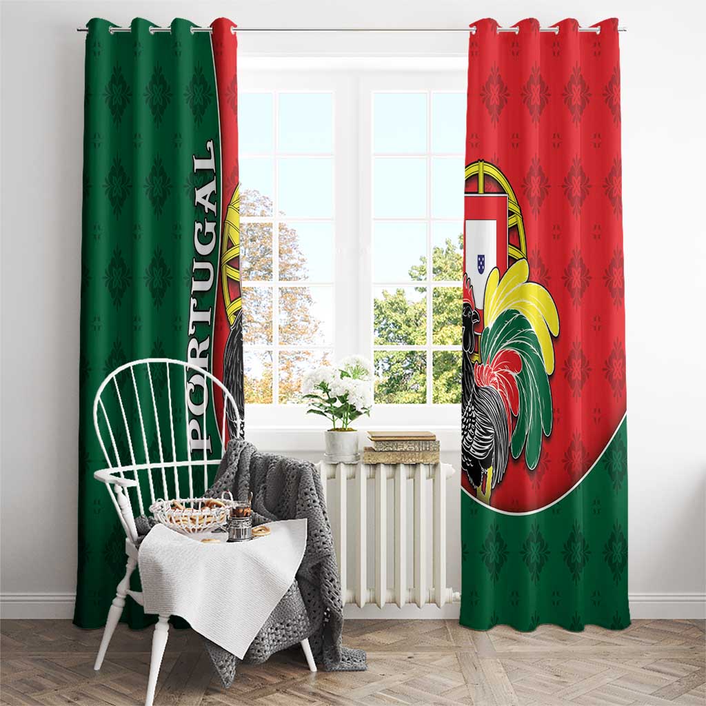 Portugal Window Curtain Rooster With Coat Of Arms - Wonder Print Shop