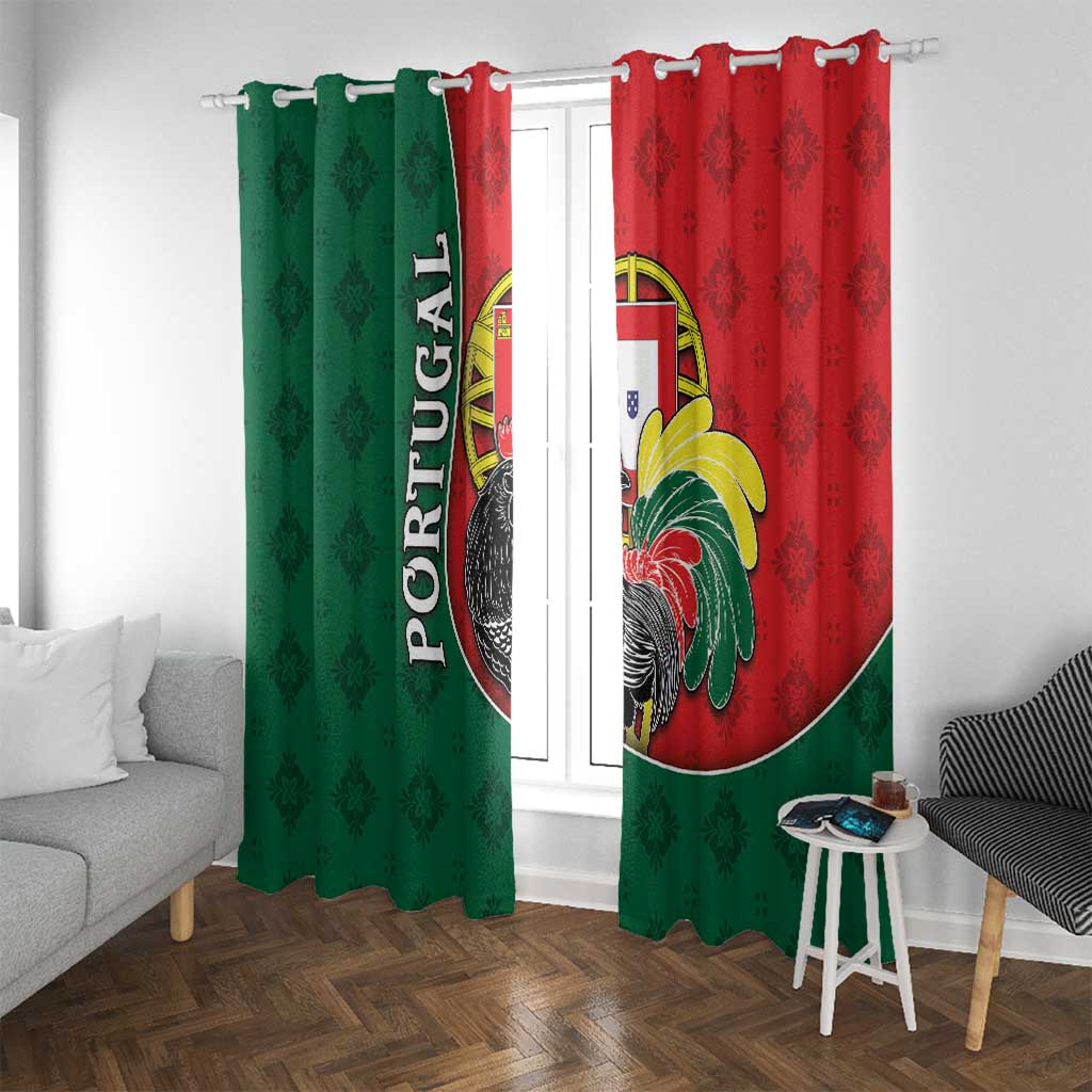 Portugal Window Curtain Rooster With Coat Of Arms - Wonder Print Shop
