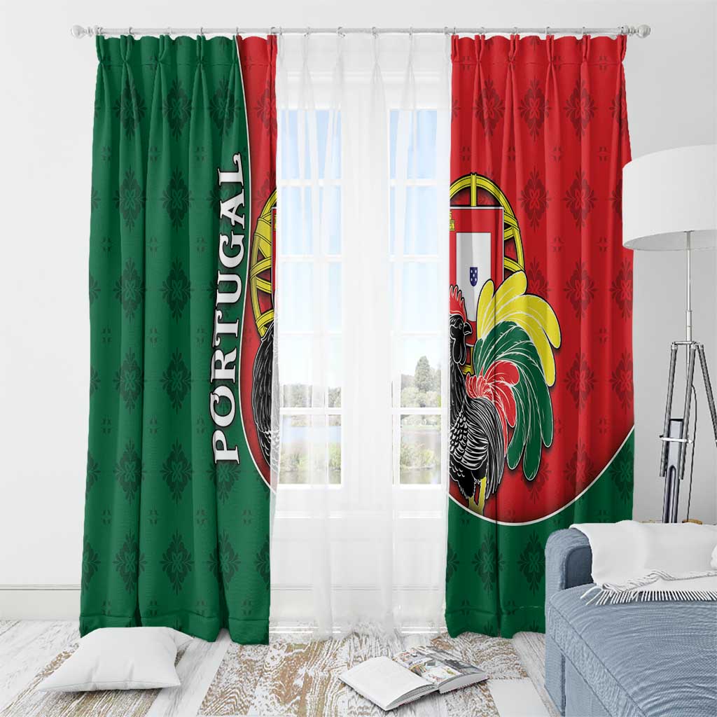 Portugal Window Curtain Rooster With Coat Of Arms - Wonder Print Shop