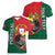 Personalized Portugal Women V-Neck T-Shirt Rooster With Coat Of Arms - Wonder Print Shop