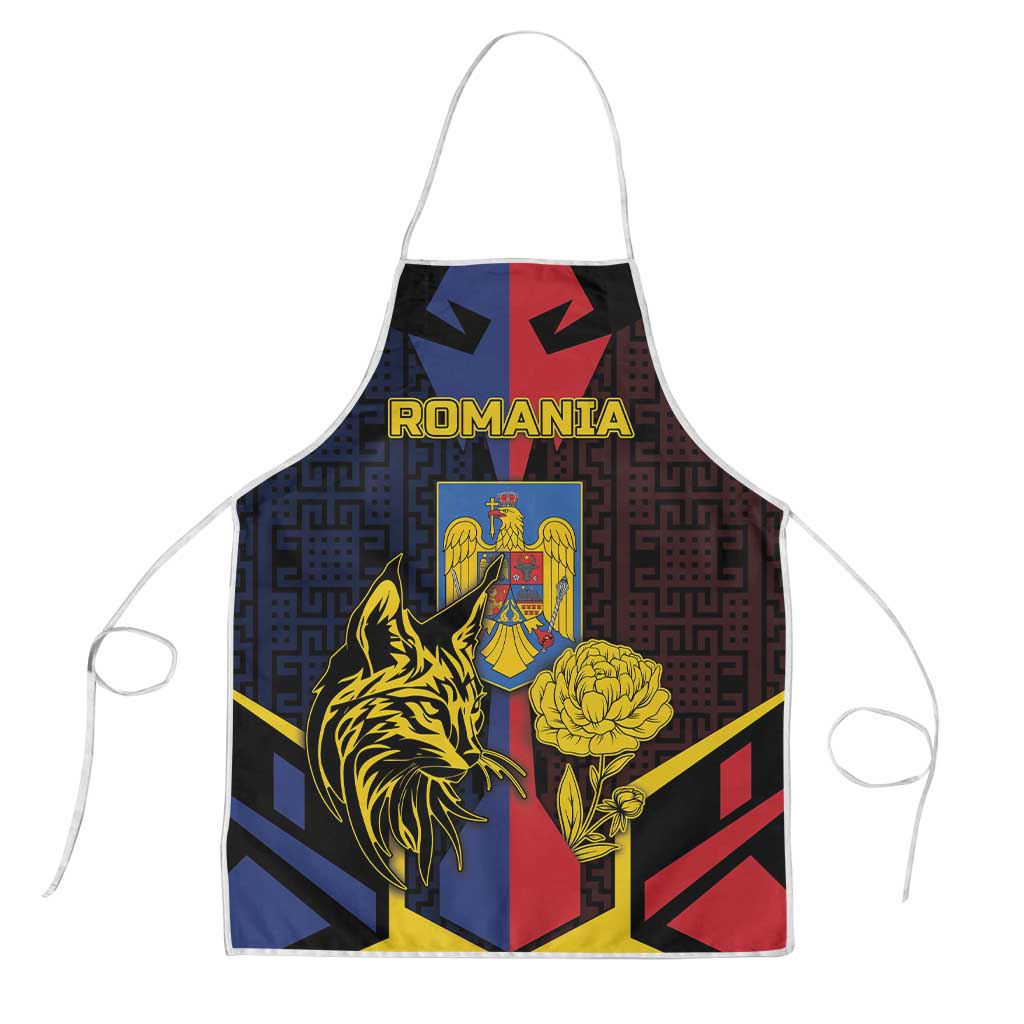 Romania Apron The Eurasian Lynx With The Peony - Wonder Print Shop