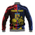 Personalized Romania Baseball Jacket The Eurasian Lynx With The Peony - Wonder Print Shop