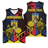 Personalized Romania Basketball Jersey The Eurasian Lynx With The Peony - Wonder Print Shop