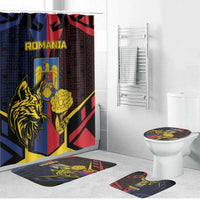 Romania Bathroom Set The Eurasian Lynx With The Peony - Wonder Print Shop