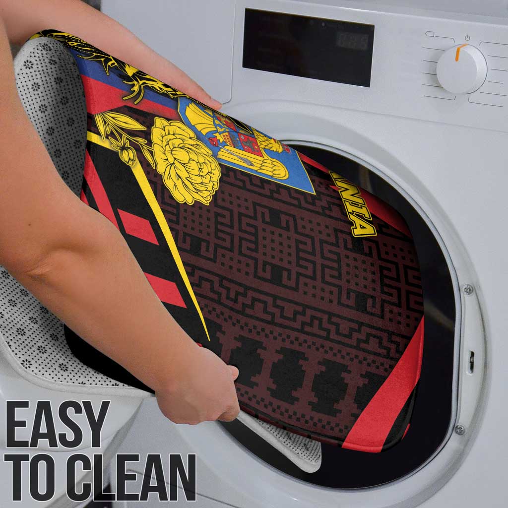 Romania Bathroom Set The Eurasian Lynx With The Peony - Wonder Print Shop