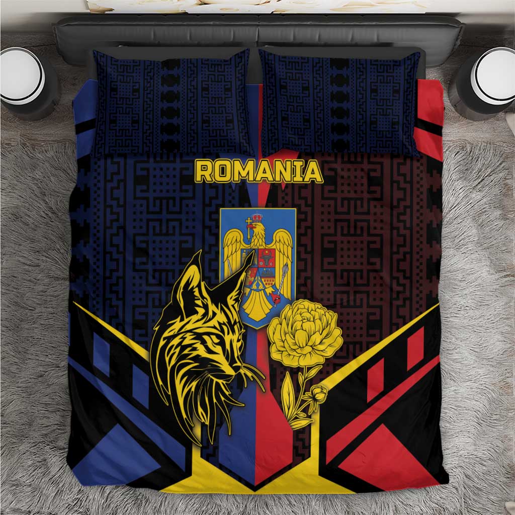 Romania Bedding Set The Eurasian Lynx With The Peony - Wonder Print Shop