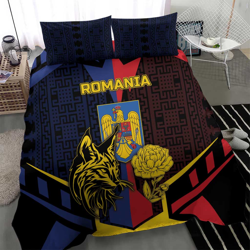 Romania Bedding Set The Eurasian Lynx With The Peony - Wonder Print Shop