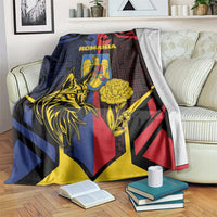 Romania Blanket The Eurasian Lynx With The Peony - Wonder Print Shop