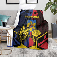 Romania Blanket The Eurasian Lynx With The Peony - Wonder Print Shop