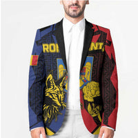 Personalized Romania Blazer The Eurasian Lynx With The Peony - Wonder Print Shop