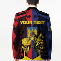 Personalized Romania Blazer The Eurasian Lynx With The Peony - Wonder Print Shop