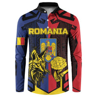 Personalized Romania Button Sweatshirt The Eurasian Lynx With The Peony - Wonder Print Shop