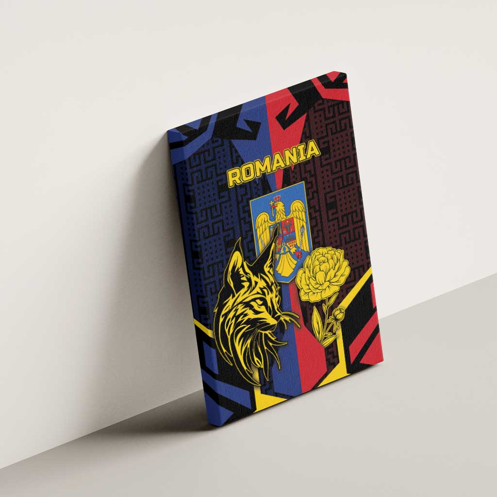 Romania Canvas Wall Art The Eurasian Lynx With The Peony - Wonder Print Shop