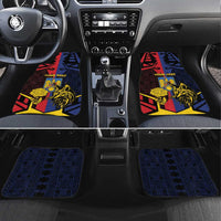 Romania Car Mats The Eurasian Lynx With The Peony - Wonder Print Shop