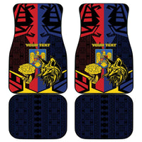 Romania Car Mats The Eurasian Lynx With The Peony - Wonder Print Shop
