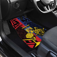 Romania Car Mats The Eurasian Lynx With The Peony - Wonder Print Shop