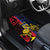 Romania Car Mats The Eurasian Lynx With The Peony - Wonder Print Shop