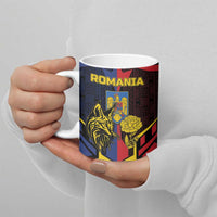 Personalized Romania Ceramic Mug The Eurasian Lynx With The Peony - Wonder Print Shop