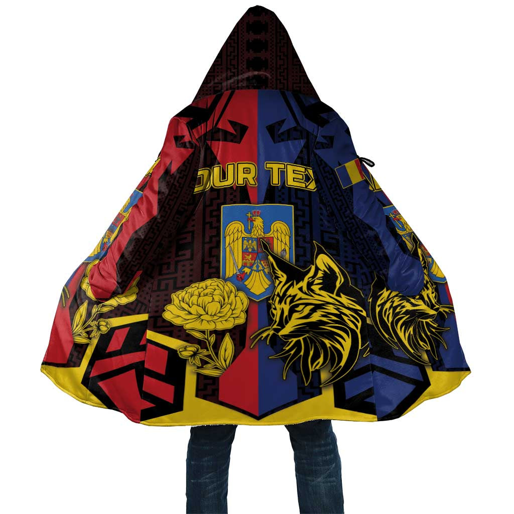 Personalized Romania Cloak The Eurasian Lynx With The Peony - Wonder Print Shop