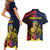 Personalized Romania Couples Matching Short Sleeve Bodycon Dress and Hawaiian Shirt The Eurasian Lynx With The Peony - Wonder Print Shop