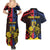 Personalized Romania Couples Matching Summer Maxi Dress and Hawaiian Shirt The Eurasian Lynx With The Peony - Wonder Print Shop