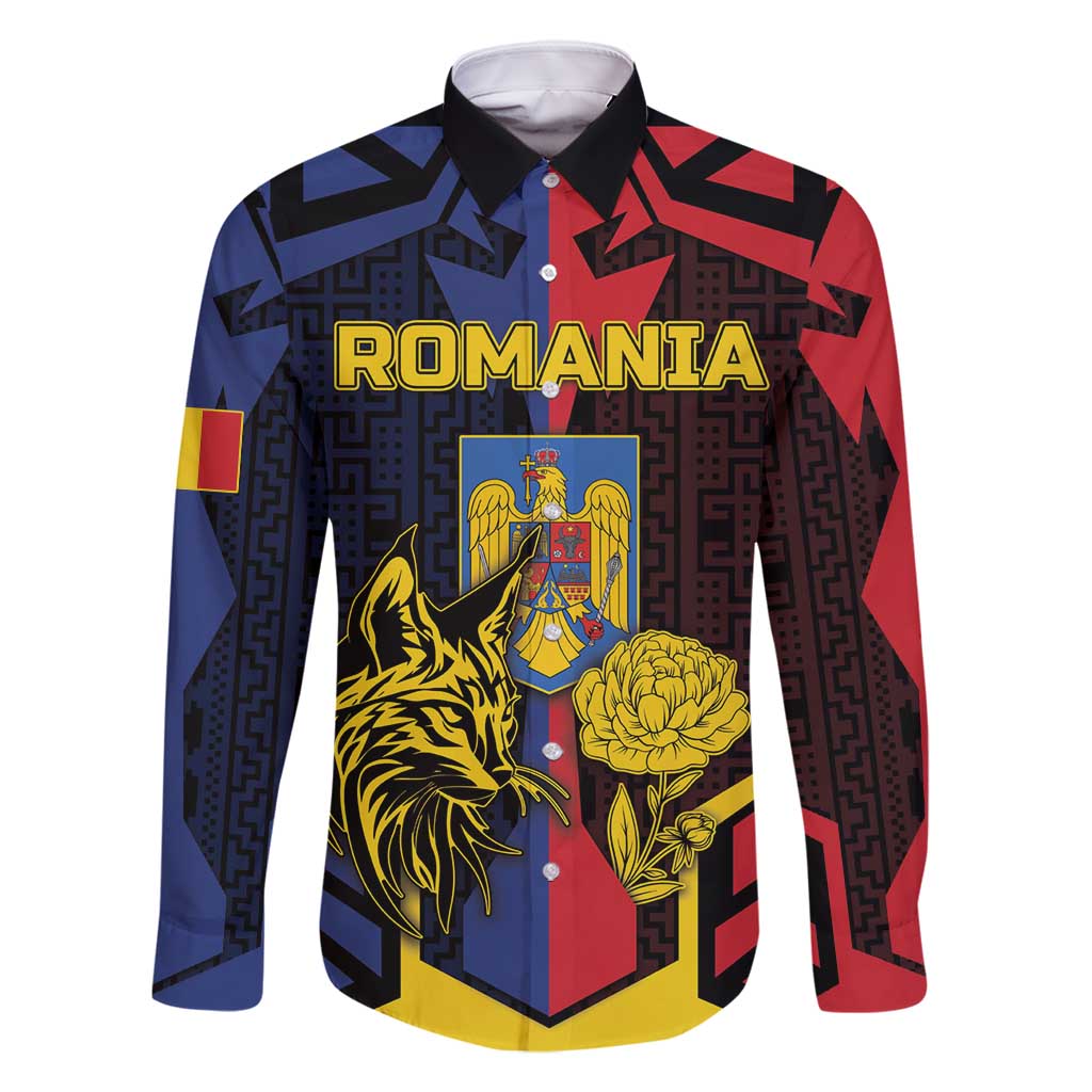 Personalized Romania Family Matching Tank Maxi Dress and Hawaiian Shirt The Eurasian Lynx With The Peony - Wonder Print Shop