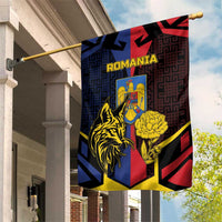 Romania Garden Flag The Eurasian Lynx With The Peony - Wonder Print Shop