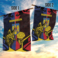 Romania Garden Flag The Eurasian Lynx With The Peony - Wonder Print Shop