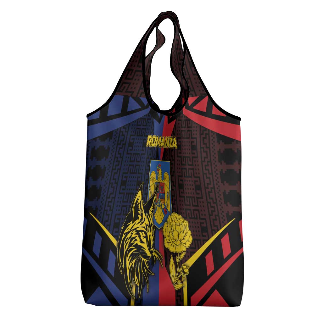 Romania Grocery Bag The Eurasian Lynx With The Peony - Wonder Print Shop