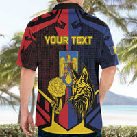 Personalized Romania Hawaiian Shirt The Eurasian Lynx With The Peony - Wonder Print Shop