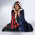 Romania Hooded Blanket The Eurasian Lynx With The Peony - Wonder Print Shop