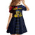 Personalized Romania Kid Short Sleeve Dress The Eurasian Lynx With The Peony - Wonder Print Shop