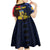 Personalized Romania Kid Short Sleeve Dress The Eurasian Lynx With The Peony - Wonder Print Shop