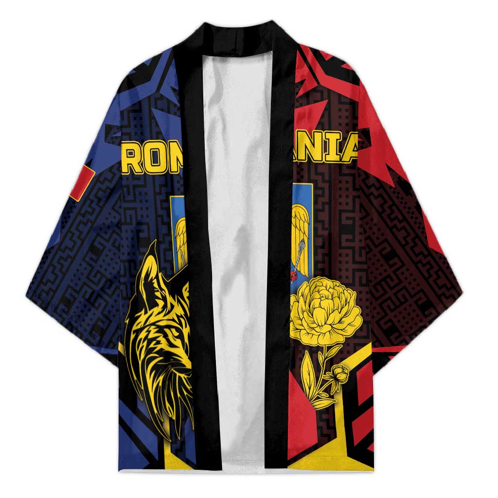 Personalized Romania Kimono The Eurasian Lynx With The Peony - Wonder Print Shop