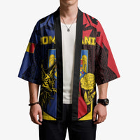 Personalized Romania Kimono The Eurasian Lynx With The Peony - Wonder Print Shop