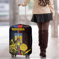 Romania Luggage Cover The Eurasian Lynx With The Peony - Wonder Print Shop