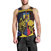 Personalized Romania Men Tank Top The Eurasian Lynx With The Peony - Wonder Print Shop