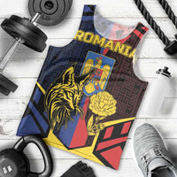 Personalized Romania Men Tank Top The Eurasian Lynx With The Peony - Wonder Print Shop