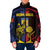 Personalized Romania Padded Jacket The Eurasian Lynx With The Peony - Wonder Print Shop
