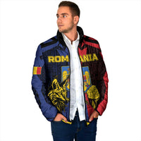 Personalized Romania Padded Jacket The Eurasian Lynx With The Peony - Wonder Print Shop