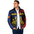 Personalized Romania Padded Jacket The Eurasian Lynx With The Peony - Wonder Print Shop